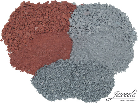 Juweela 28343 (H0) – Trümmer grau/rot, große Box – ideal für Baustellen oder Schuttberge 