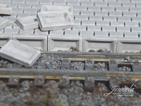 Juweela 28347 (H0) – Bahnsteigkante 38cm ü SO (130 Stück) 