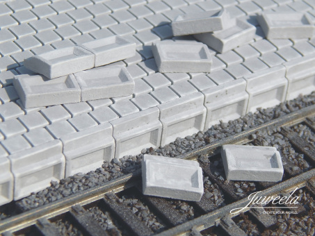 Juweela 28349 (H0) – Bahnsteigkante 55cm ü SO (130 Stück) 