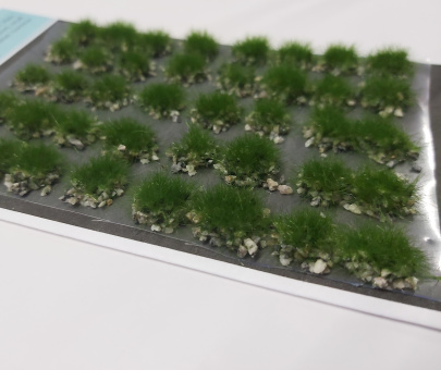 miniNatur 748-22S – Grasbüschel mit dunklen Steinen, Sommer 