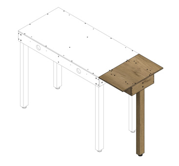 BraucheModellbahn BM300018 – Ansteck-Modul 50 x 30 cm mit 110 cm Fuß 