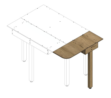 BraucheModellbahn BM300021 – Ansteck-Modul mit Rundung 80 x 30 cm mit 80 cm Fuß 
