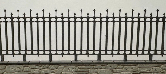 BIMM Modellbau BM301-6 – Geländer Typ 2 - Eisengeländer, 4 Stück 