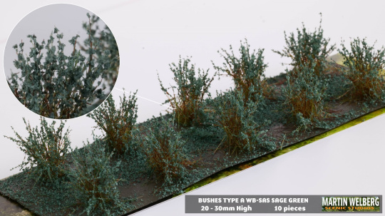 Martin Welberg Scenic Studios SAS – Büsche Typ A Salbeigrün 