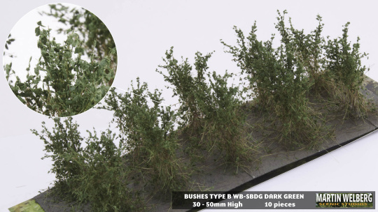 Martin Welberg Scenic Studios SBDG – Büsche Typ B dunkelgrün 