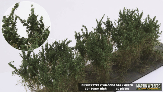 Martin Welberg Scenic Studios SCDG – Büsche Typ C dunkelgrün 