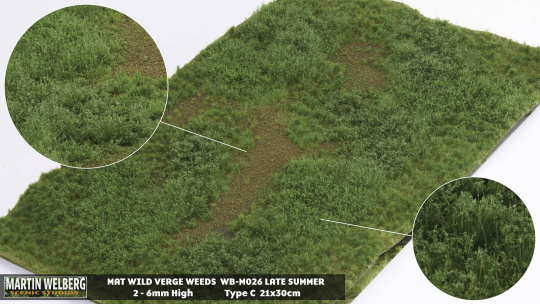 Martin Welberg Scenic Studios M026 – Wildwuchs mit Unkraut, Spätsommer, Fertigmatte 