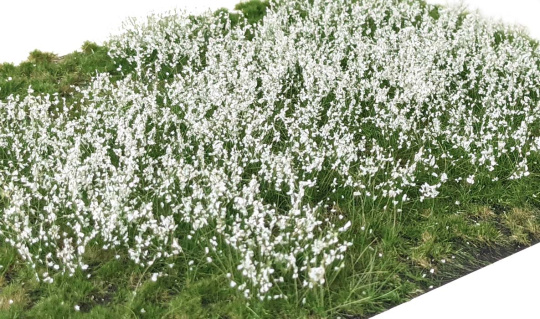 Martin Welberg Scenic Studios PWH2122 – Geschichtete Grasbüschel mit weißen Blumen, 2-12 mm 