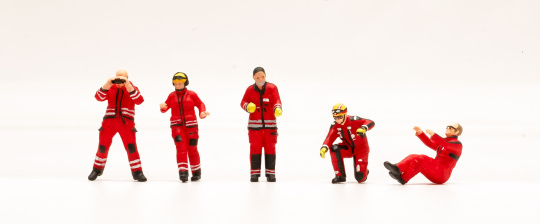 Schrumpfmich S2026L1008 – Schiffsrettung-Crew Set mit 5 Figuren, handbemalt 