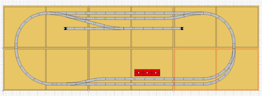 H0-Gleisplan Kleinhausen – 1 Ebene, ca. 3 qm, Gleissystem Roco Line ohne Bettung 