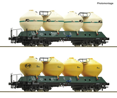 Roco 6600236 – 2-tlg. Set Silowagen der CSD 