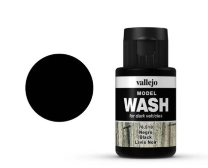Vallejo Model Wash 76518 – BLACK, 35 ml 