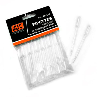 AK Interactive AK614 – Kleine Pipetten, 12 Stück 
