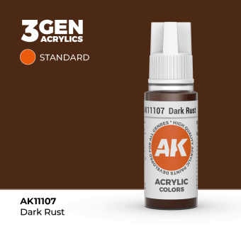 AK Interactive AK11107 – Dark Rust / Dunkeler Rost, 18ml 