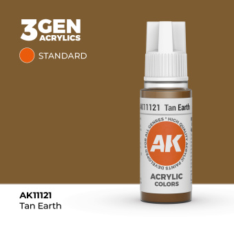 AK Interactive AK11121 – Tan Earth / Dunkele Erde, 18ml 