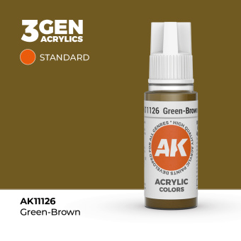 AK Interactive AK11126 – Green-Brown / Grünbraun, 18ml 