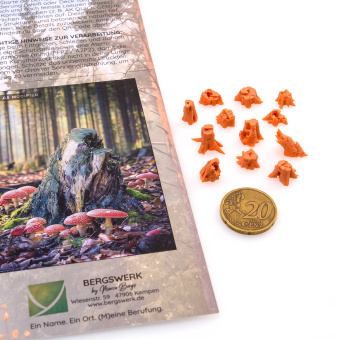BERGSWERK 20107 – TinyFlora Birkenstümpfe niedrig, H0 PLUS, 12 Stück 