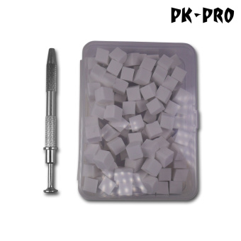 PK-Pro PK-409060 – Grip & Blend Set mit 100 Präzisionsschwämmchen und Metallgreifer 