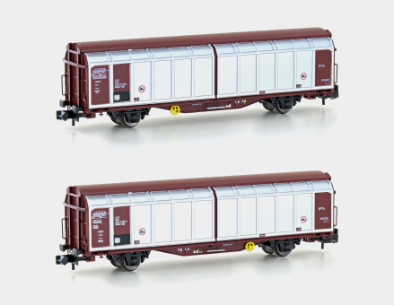 Hobbytrain H24653 (N) – 2tlg. Schiebewandwagenset Hbbillns der (D)DR 