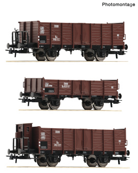Roco 6600250 – 3-tlg. Set Offene Güterwagen der ÖBB 