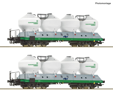 Roco 6600237 – 2-teiliges Set Silowagen Uacs der ČD 