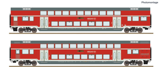 Roco 6220249 (AC) – 2-teiliges Doppelstockwagen-Set der DB AG, digital 