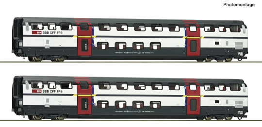 Roco 6200215 – 2-teiliges 1. Klasse Doppelstockwagen-Set -IC 2000- der SBB 