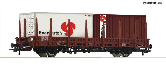 Roco 6600289 – Rungenwagen mit Containern der NS 