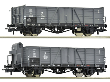 Roco 6600216 – 2-teiliges Set Offene Güterwagen der PKP 