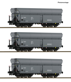 Roco 6600324 – 3-teiliges Set Selbstentladewagen der PKP 