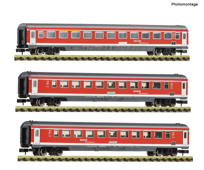 Fleischmann 6260126 (N) – 3-teiliges Reisezugwagen-Set 1 „München-Nürnberg-Express“ der DB AG 