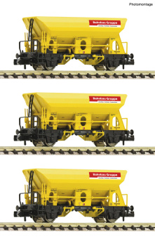 Fleischmann 6660174 (N) – 3-teiliges Schotterwagen-Set der DB Bahnbau Gruppe 