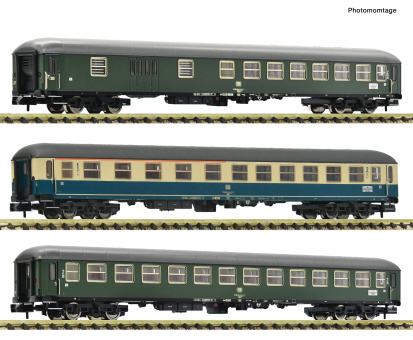 Fleischmann 6260132 (N) – 3-teiliges Reisezugwagen-Set 2 „E 2873“ der DB 