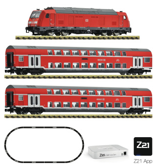 Fleischmann 5130006 (N) – Z21 START newGen Startset mit Diesellok BR 245 und Personenzug der DB AG, App-Steuerung, digital (DCC) 