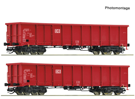 Roco 6680052 (TT) – 2-tlg. Set: Offene Güterwagen der DB AG 