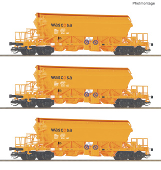 Roco 6680063 (TT) – 3-tlg. Set: Kaliwagen, Wascosa 
