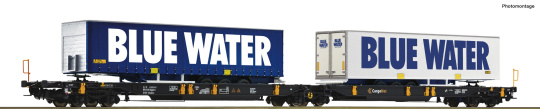 Roco 6600362 (DC) – Doppeltaschen-Gelenkwagen T2000 der CargoNet 