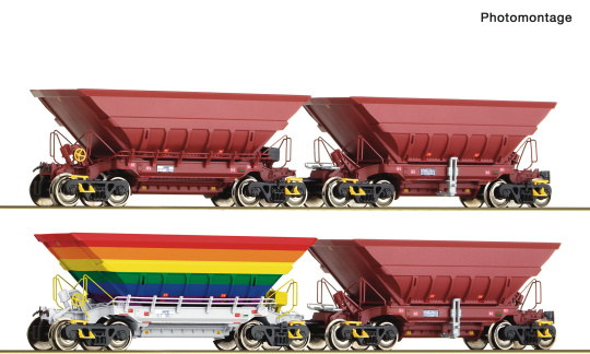 Roco 6600385 (DC) – 4-teiliges Erzwagen-Set 1 der LKAB 
