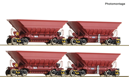 Roco 6600386 (DC) – 4-teiliges Erzwagen-Set 2 der LKAB 