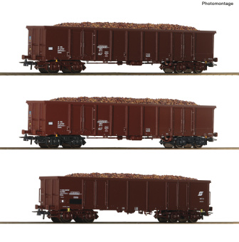 Roco 6600436 (DC) – 3-teiliges Güterwagen-Set 1 „Rübenzug“ der ÖBB 