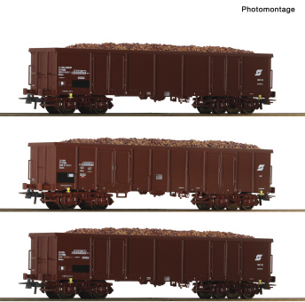 Roco 6600437 (DC) – 3-teiliges Güterwagen-Set 2 „Rübenzug“ der ÖBB 
