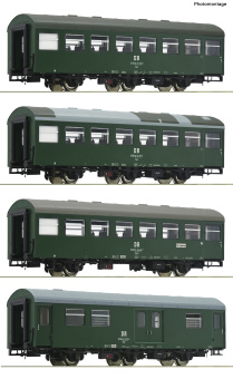 Roco 6200236 (DC) – 4-teiliges Rekowagen-Set der DR 