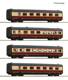 Roco 7700026 (DC) – 4-teiliges Mittelwagen-Set zum Dieseltriebzug BR 601 der DB 