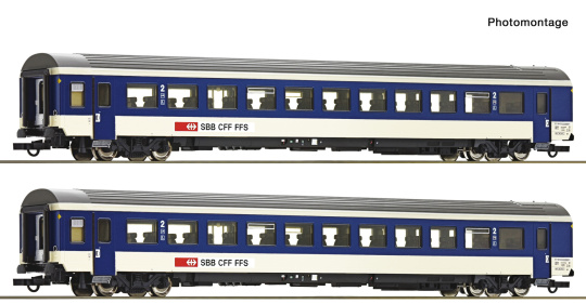 Roco 6200271 (DC) – 2-teiliges Reisezugwagen-Set 2. Klasse der SBB 