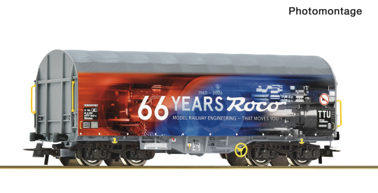 Roco 6600545 (DC) – Schiebeplanenwagen „66 Jahre ROCO“ 