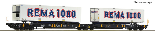 Roco 6600369 (DC) – Doppeltaschen-Gelenkwagen T2000 der CargoNet 