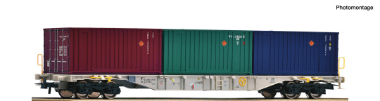 Roco 6600448 (DC) – Containertragwagen der ZSSK Cargo 