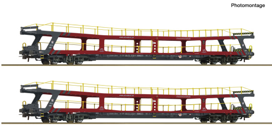 Roco 6600438 (DC) – 2-teiliges Autotransportwagen-Set der ZSSK 