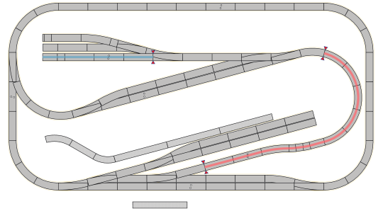 H0-Gleisplan Reinsburg – 1 Ebene, ca. 5qm, Gleissystem Roco Line mit Bettung 