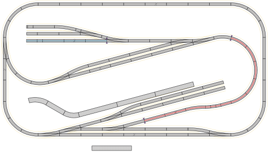 H0-Gleisplan Reinsburg – 1 Ebene, ca. 5qm, Gleissystem Roco Line 